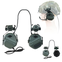 Casque tactique à micro-captation sonore, construction robuste en ABS, casque monté sur casque pour l'entraînement tactique en extérieur