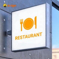 Boîte à lumière ronde en acrylique personnalisée LC, enseigne lumineuse circulaire à LED, enseigne lumineuse double face, enseigne publicitaire pour magasin