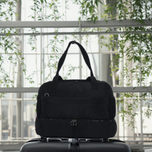 Sac de sport en nylon matelassé pour voyage grand sac de sport à fermeture éclair pour <span class=keywords><strong>week</strong></span>-<span class=keywords><strong>end</strong></span> - Product Image 6