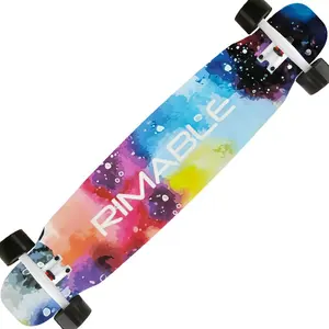 Pro Complete Black Trucks 180mm Skate Boards 7 Layers Maple Wood Deck longboard Skateboard for Beginners Teens