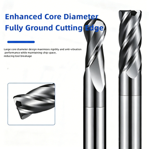 Fraise à rayon d'angle en carbure haute performance HRC70 à 4 dents R0.2-R0.5 pour usinage CNC d'acier allié - Product Image 3