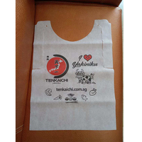 Bavoir non tissé avec logo imprimé personnalisé pour barbecue de restaurant Tablier de restaurant jetable Bavoirs avec logo pour adultes
