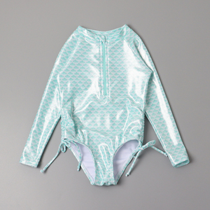 2025 traje <span class=keywords><strong>de</strong></span> baño <span class=keywords><strong>el</strong></span>ástico alto manga larga sirena escala protección solar traje <span class=keywords><strong>de</strong></span> baño <span class=keywords><strong>de</strong></span> una pieza para niñas - Product Image 2