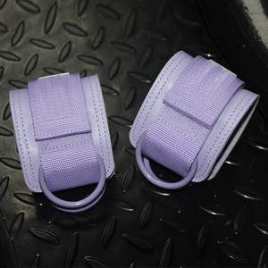 Logo personnalisé Anneau en D rembourré en néoprène Sangles de <span class=keywords><strong>cheville</strong></span> bleues pour haltérophilie Fitness pour machines à câble de gymnastique - Product Image 6