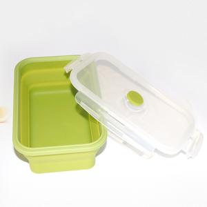 Tái Sử Dụng Hình Chữ Nhật Hình Silicone Có Thể Gập Lại Hộp Ăn Trưa <span class=keywords><strong>Container</strong></span> Lưu Trữ Thực Phẩm - Product Image 5