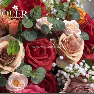 Boule de fleurs artificielles en soie pour mariage, centre de table, décoration de table, style européen, arrangement fait main pour la décoration de la table des amoureux lors de fêtes - Product Image 2