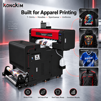 Imprimante DTF industrielle KONGKIM A2, machine d'impression I3200 à double tête avec four automatique pour l'impression sur vêtements