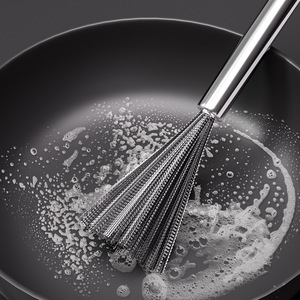 Stainless Steel Pot Scrubber Long Handle Steel Wire Brush For Pan Cleaning - Product Image 3