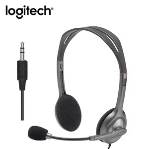 Casque stéréo filaire Logitech H111, prise audio 3,5 mm, microphone rotatif, bandeau réglable léger, casque audio - Product Image 2