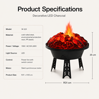 Mini Cheminée LED de Table Décorative, Lampe Portable d'Intérieur à Effet de Flamme pour Ambiance Maison et Hôtel