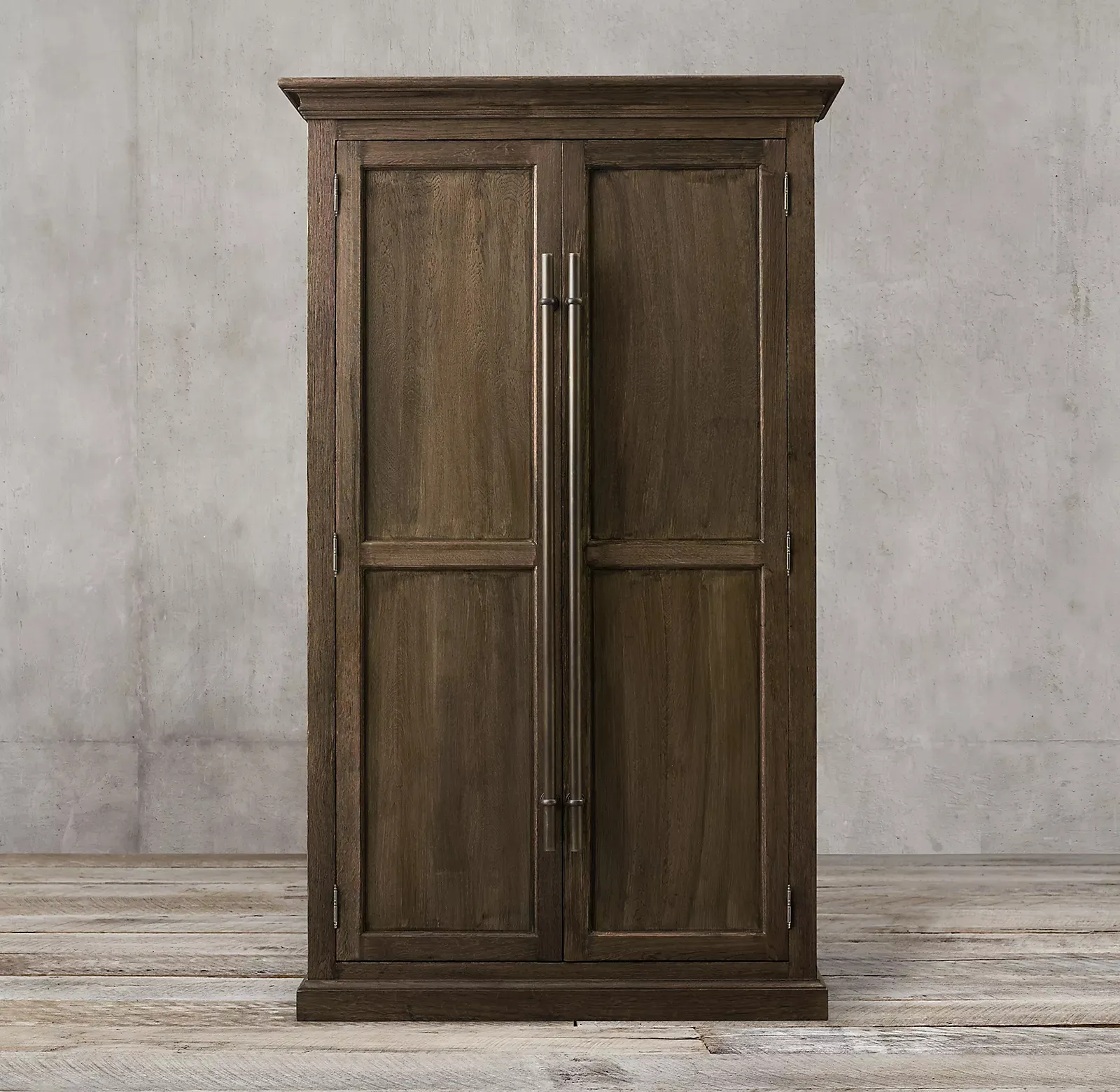 Armoire antique en bois massif rural américain, armoire à double porte, armoire à manteaux de chambre à coucher de villa, meubles personnalisés haut de gamme