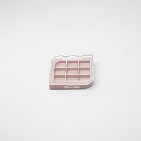 Palette de fards à paupières 9 couleurs, taille 55,5*57*12,5 mm, étui en plastique, étui à blush, étui à poudre de contour, emballage cosmétique