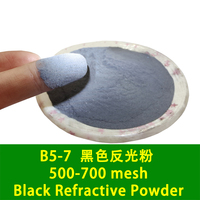 Poudre réfractive noire fine pour l'impression de vêtements Poudre réfléchissante brillante pour bandes réfléchissantes/bandes/cartables/lacets