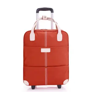 Custom Luggage Trolley Bags Oxford Polyester Duffel Bag for School Student Large Capacity Duffel Bag with Wheels Travel Suitcase