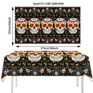 Vajilla Desechable de Papel para el Día de Muertos, Platos Redondos para Fiestas, Vajilla para Eventos Festivos - Product Image 4