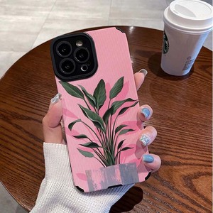 Custodia custodia per telefono cellulare in pelle sintetica con stampa foglie verdi in vaso per <span class=keywords><strong>Iphone</strong></span> 8 X Xr Xs 11 <span class=keywords><strong>12</strong></span> 13 14 15 16 17 Pro Max - Product Image 2