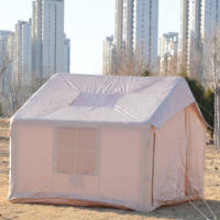 Tentes de camping gonflables en coton Oxford YOLO pour l'extérieur, tente safari, vente en gros, imperméable 7.5 ㎡   Tente de camping gonflable 2U Door House