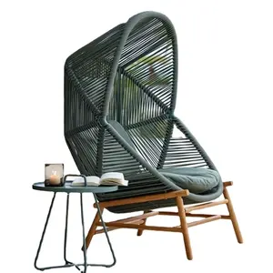 Ngoài trời nhôm Patio đu treo ghế mây wicker Swing Ghế giải trí ban công treo ghế