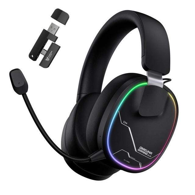 ONIKUMA GT836 2.4GHz Wireless+3.5mm Wired Four-Mode E-sports HiFi Sound Noise Canceling Wireless Gaming Headset with Microphone