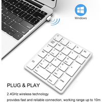 Clavier numérique USB JOMAA 2,4 GHz, mini clavier numérique portable, fonctionnement capacitif, clavier plug and play pour Mac, ordinateur portable, bureau