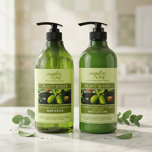 Ensemble shampoing et gel douche à l'huile d'olive Cayilin – Contrôle du sébum, volume moelleux, soin anti-pelliculaire et parfum longue durée - Product Image 1