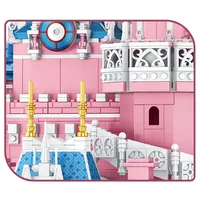 Kit de construction de briques à petites particules 9963 pièces, Villa de rêve Princesse, Château Panlos à assembler, Jouets de construction DIY