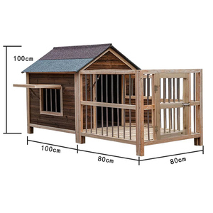 Ngoài Trời Lớn Gỗ Nhà Vật Nuôi Bằng Gỗ Con Chó Lồng Kennel Chó Sang Trọng Douse Bên Ngoài - Product Image 1