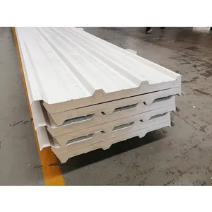 100mm Prefab Eps Rock Wool Insulated Metal Roof Exterior Walling Pir Sandwich Panels Roof Sheet For Walls And Roofs