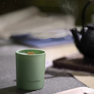 Bougies parfumées en pot de céramique avec logo personnalisé de luxe Brûleur de cire gel et de cire d'abeille pour cheveux Aromaticas huile essentielle - Product Image 3