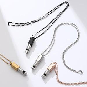 Joyería magnética de acero inoxidable a la moda, accesorios deportivos, puede sonar Herz, silbato magnético, succión, respiración, alivia el collar - Product Image 3