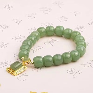 Hot Sale Fashion Retro Jade Crystal Bracelet Female Lucky Jade <b>Beaded</b> Bracelet Temperature Pendant Jewelry - Product Image 2