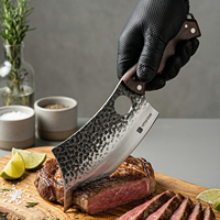 Ensemble de couteaux de cuisine professionnels, lame en acier à haute teneur en carbone, manche en bois, lames équilibrées de 6,9 pouces, polyvalent pour la cuisine domestique et commerciale