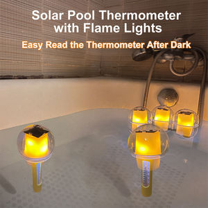 Cootway IP68 Impermeable Solar Iluminar Llama Antorcha Bajo el agua Flotante <span class=keywords><strong>Piscina</strong></span> Termómetro - Product Image 5