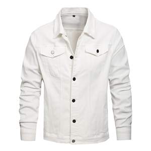 Fashionable Unisex High Quality Custom Coated Camouflage Front <b>Vintage</b> Waterproof Windproof <b>Denim</b> <b>Jacket</b> for Spring - Product Image 1