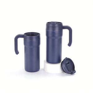 Termo Personalizado de Acero Inoxidable 304 de 650 ml, Pequeño, Azul, Aislamiento al Vacío, con Asa, Antiderrames, Portátil, para Regalo - Product Image 1
