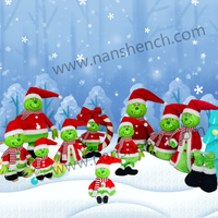 Vente en gros usine transfrontalière Poupée en peluche Monstre vert du Grinch de Noël Jack Green NS250248 Nanshen Polyester Meilleure vente
