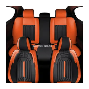 Xiangta 5D cuero naranja cráneo lavable madera elástico verano malla asiento de coche cubierta de enfermería marca