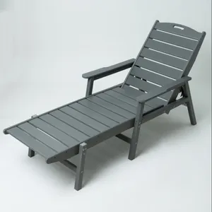 Dobrável HDPE plástico exterior Adirondack Lounge Chair para lazer ao ar livre