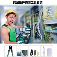 Ensemble de pinces réseau professionnelles pince de câble réseau à trois usages testeur Kit d'entretien domestique ensemble d'outils électriques
