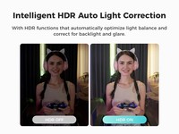 OBSBOT Meet 2 - Caméra Web avec capteur CMOS, légère, HDR, pour PC, avec encadrement IA, mise au point automatique, mode beauté et microphone, angle de 79,4°