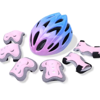 Protection complète anti-chute pour enfants, patinage en ligne, skateboard, patinage sur glace, cyclisme en plein air, bleu-violet