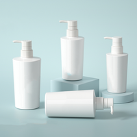Bouteille de soins capillaires cylindrique de luxe sérigraphiée de 250ml 500ml bouteille de shampooing de lotion pour le corps pour animaux de compagnie multi-capacité blanche vente en gros