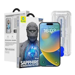 Blueo Sapphire 9 Mohs Super Scratch Resistant Screen Protector Guard With Installation Tray For IPhone 14 Pro Max