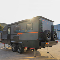 Caravane semi-tout-terrain Honlu Family 6 places, fabrication directe, camping-car 4x4, caravane de voyage, remorques de camping à vendre