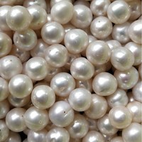 Perles d'eau douce, grandes, blanches, 11-12 mm, trou complet, rondes, qualité A, accessoires, vêtements, boutons décoratifs, perles en vrac