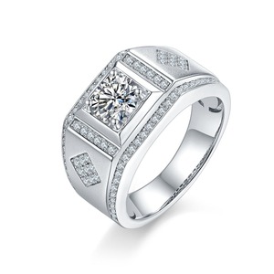 Best Selling <b>Men</b> Moissanite Diamond <b>Ring</b> with Timeless Design and Brilliant Stone Available At Reasonable Price - Product Image 2