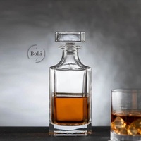 Nouveau Design Carré Personnalisé Luxe 500ml 200ml 700ml 70cl Transparent Flint Verre Vodka Bouteille Vide Whisky Alcool Vin Carafe