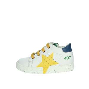 Zapatillas Deportivas para Niños Falcotto, Diseño de Estrella Blanca y Amarilla, Talla 497 2N64, Zapatos de Lona a la Moda - Product Image 1