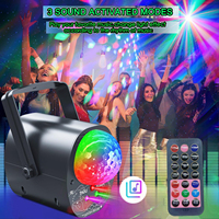 Bola de discoteca portátil con 16 patrones para discoteca, proyector láser LED para fiesta y escenario, luces de DJ