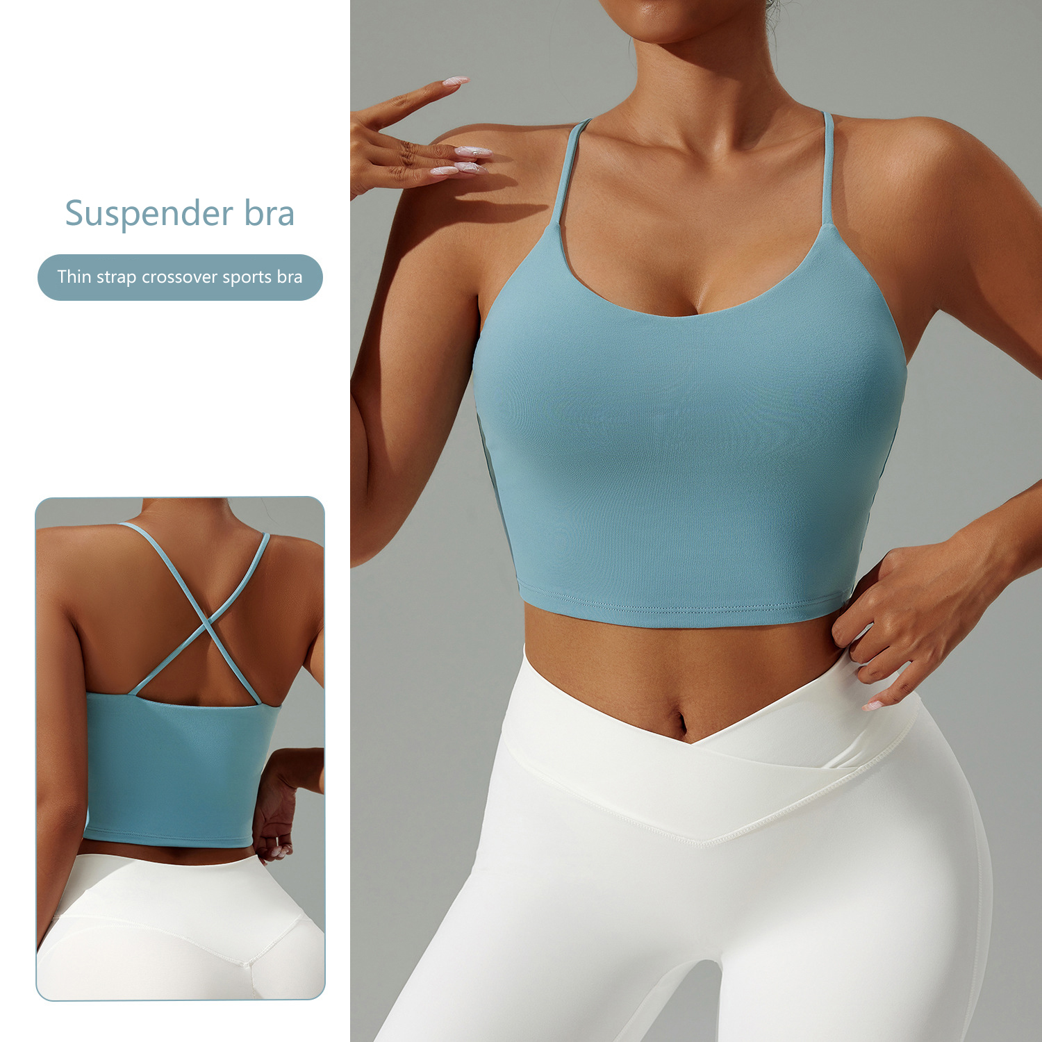 Women's Lightweight Breathable Sports Bra with Four-Way Stretch and Medium Support Quick-Drying Yoga Fitness Bra Plus Size